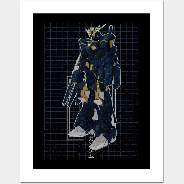 RX-0［N］ Unicorn Gundam 02 Banshee Norn Wall Art by gblackid